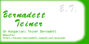 bernadett teiner business card